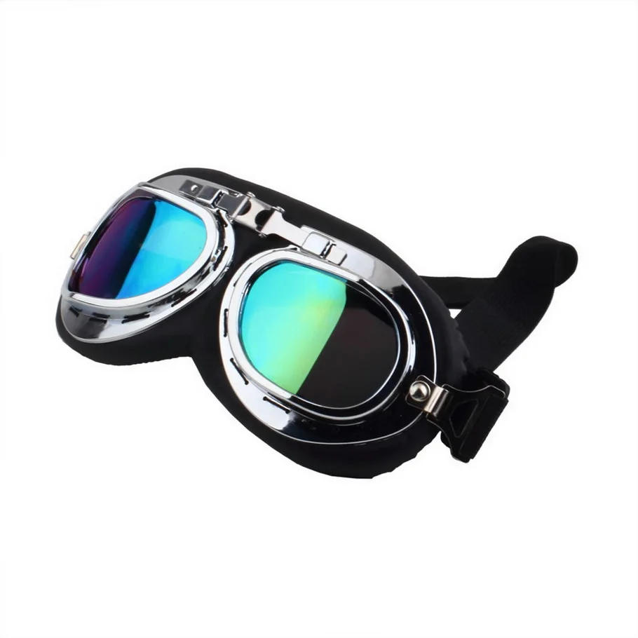 1 шт. мопедов Пилот очки шлем Винтаж анти-УФ мотоциклетный шлем очки Мотокросс мотоцикле очки