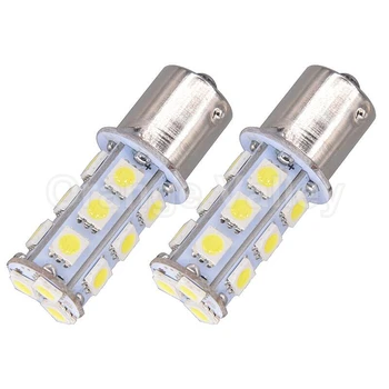 

100PCS HotSale P21W 18 LED 5050 SMD 1156 BA15s 18smd 18led 18 smd White Car Bulb Stop Tail Brake Light Rear Lamp DC 12V