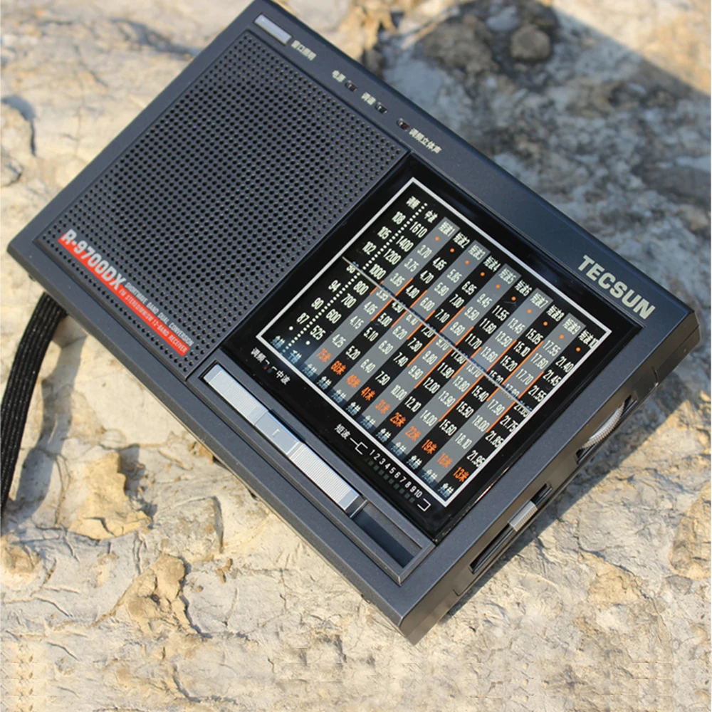 Receptor de Rádio com Alto-falante Tecsun Garantia Original - mw Alta Sensibilidade Banda Mundial Frete Grátis R-9700dx sw - Image 2