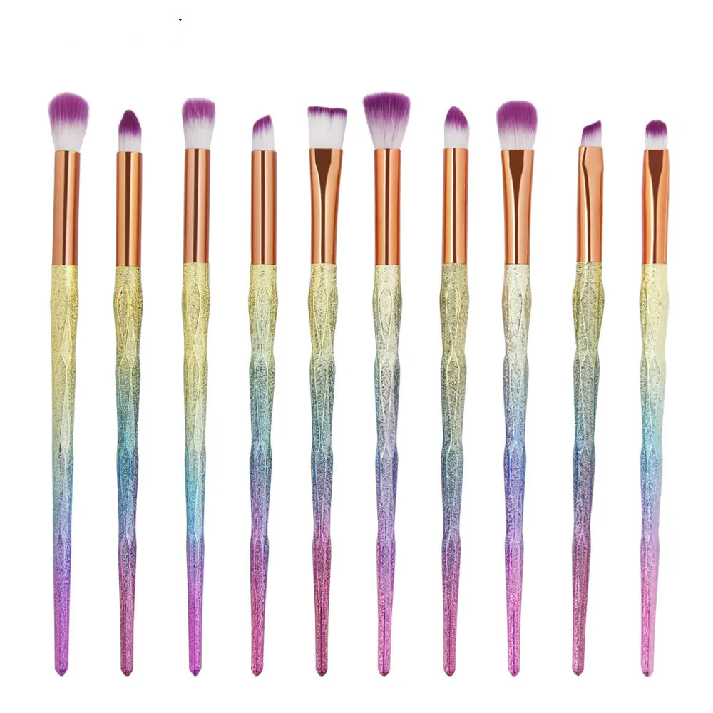 

4/10pc Diamond Rainbow Make Up Brush Set Professional Eye Make Up Eyeliner Eyebrow Eyeshadow Brush Set Maquiagem Makeup Brushes