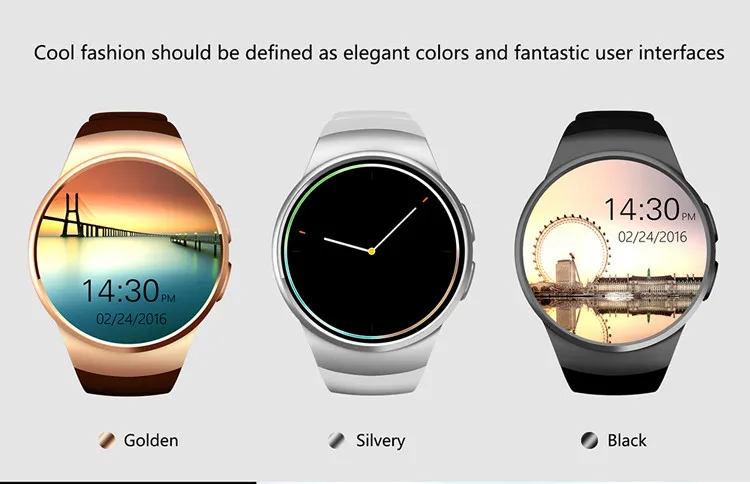 1," круглый экран kingwear kw18 smart watch Смарт часы с монитором сердечного ритма, две sim карты TF Носимых устройств лучше, чем gt08 u8