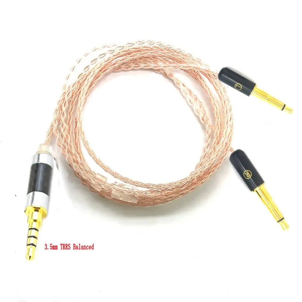 Free Shipping Haldane 8cores Replacement Headphones Cable Audio Upgrade Cable For Meze 99 Classics Focal Elear Headphones