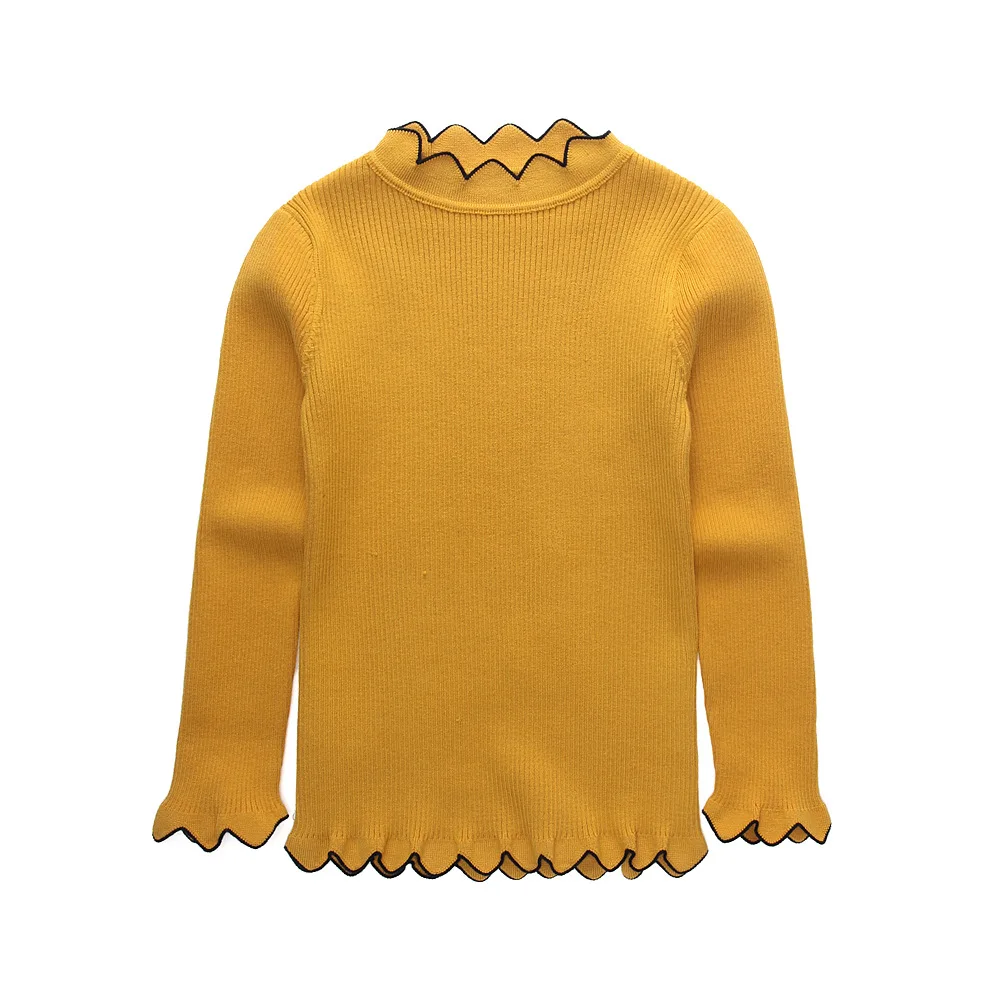 

2017 autumn new children's sweater sweater fashion girls lace render a undertakes to knit sweater