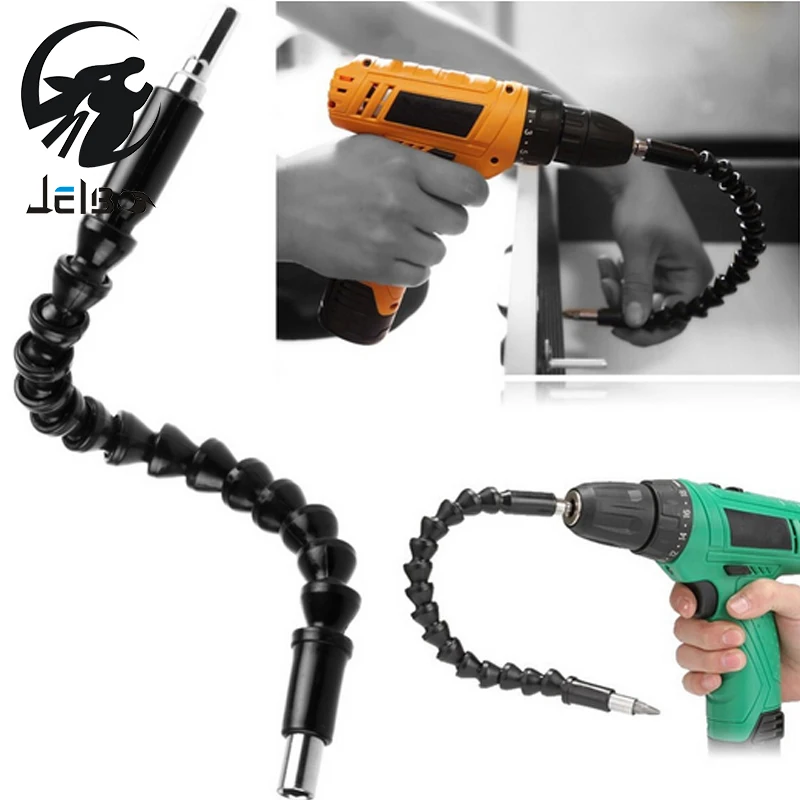 

Jelbo 290mm Flexible Shaft Bits Extension Screwdriver Bit Electric Drill Power Tool Hex Shaft Screwdriver Connecting Link