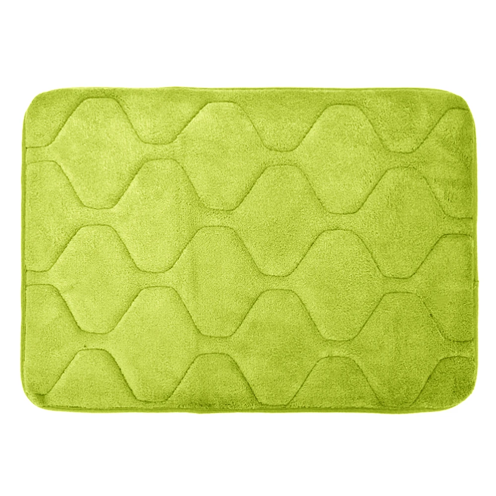 Urijk утолщенные коралловые мини ковры, мягкий коврик для ванной комнаты, двери, кухонные коврики, пены памяти, коврик для ванной, короткий бархатный нескользящий задний ковер - Цвет: B-green