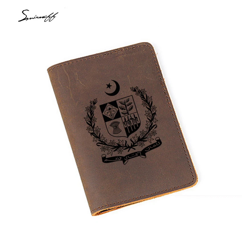 Engraved Pakistan Passport Holder Custom Name Passport Organizer Cow