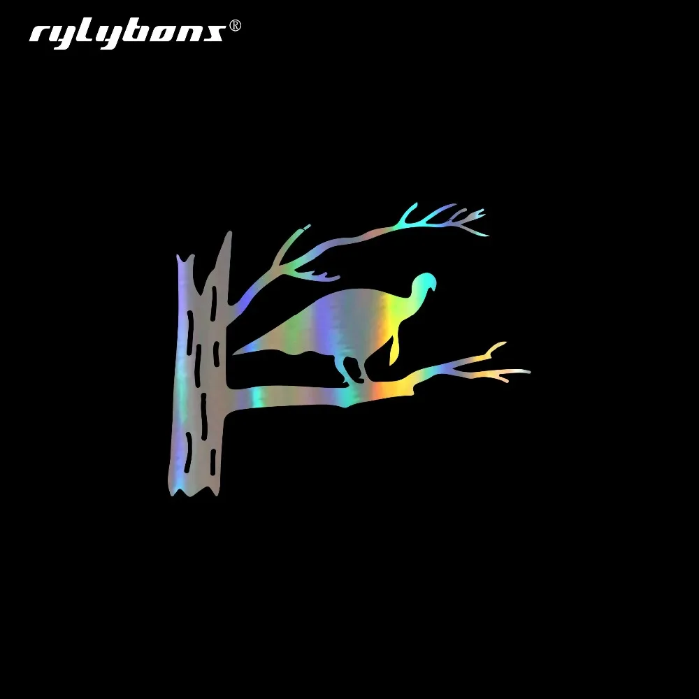 Rylybons DIY 15.5CM*12.7CM Turkey Hunter Bird Hunting Fashion Vinyl Car-styling Car Sticker Window Decal Accessories | Автомобили и