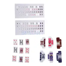 2 комплекта из 1:12 карт для покера Миниатюрный Кукольный домик аксессуары