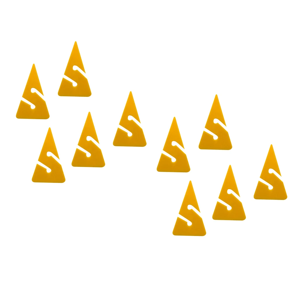 10 Pieces Compact Triangle Shaped PVC Dive Directional Rope Line Arrow Markers for Scuba Cave and Wreck Diving Safety Gear 
