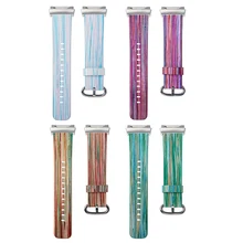 Smart Аксессуары Для Fitbit ионных групп кожи Rainbow ремень заменить Для мужчин t спортивные наручные ремни для Fitbit ионной группы Для женщин для мужчин