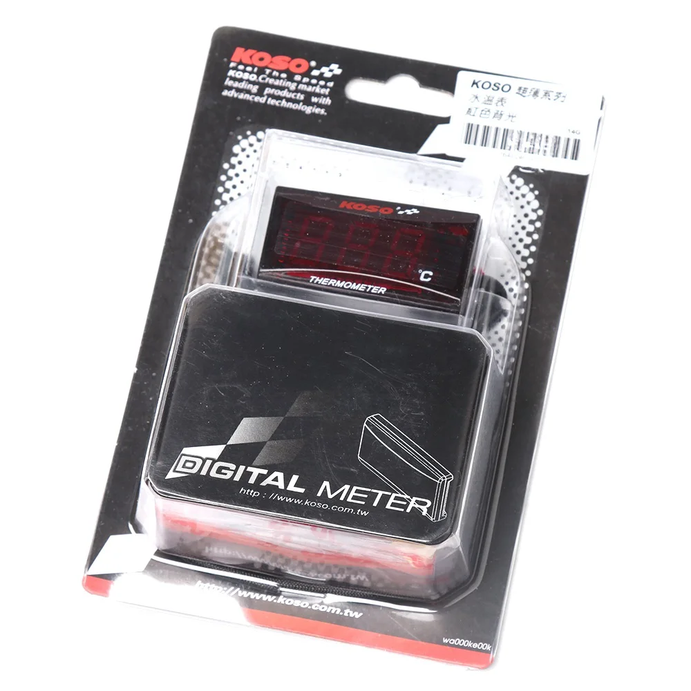 SMOK Universal Motorcycle Thermometer Instruments Water Temp Temperature  Digital Display Meter Gauge Sensor Adapter For KOSO