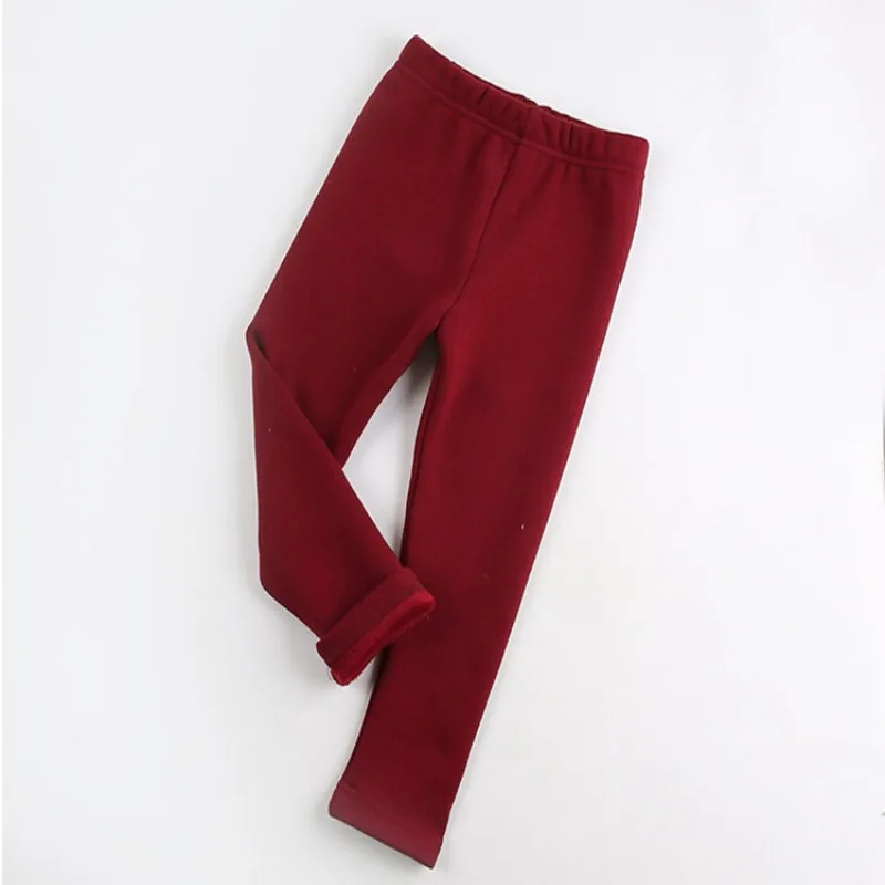 2024 Autumn Winter New Girls Leggings Cotton Velvet Warm Candy Color Girl Casual Pants 2-7 Year Children Pants - Image 6