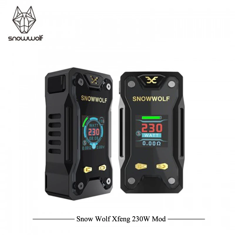 

Original Electronic Cigarettes Mod Snow Wolf Xfeng 230W Box Mod SnowWolf 10-230w Vape Mod Support TC/Ti/Ni TCR Mode Vaporizer