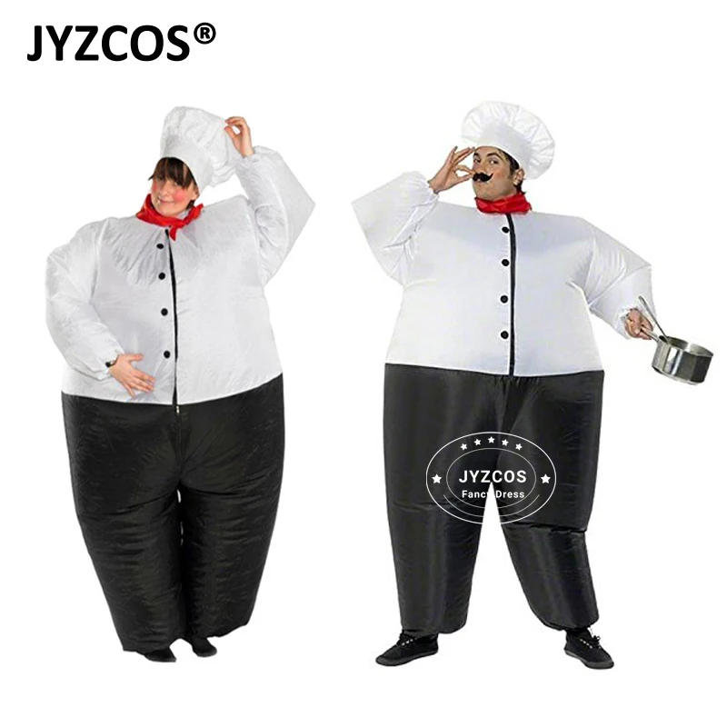 

JYZCOS Inflatable Costume Big Chef Cook Restaurant Purim Halloween Carnival Party Cosplay Fancy Dress Up Women Men Adult outfits