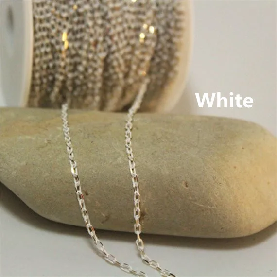 Блестящая тонкая овальная цепочка на латуни, 3 мм х 2 мм браслет ожерелье серьги цепь, 5 метров цепочка с кисточкой, Y28