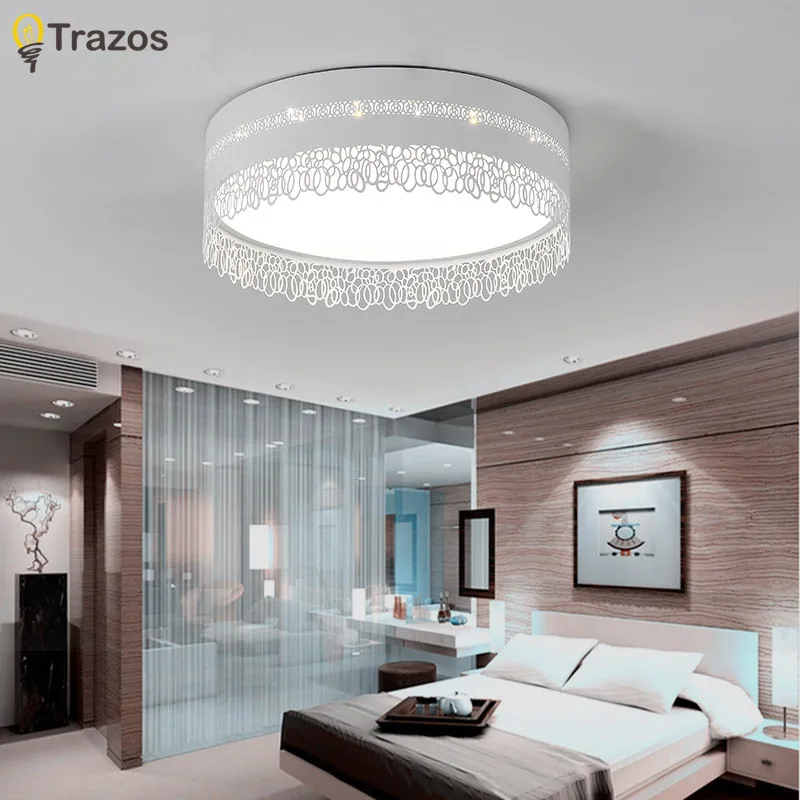 

2018 modern LED Ceiling Lights Die-casting pattern Living Room ceiling lights bedroom Decorative lampshade Lamparas de techo