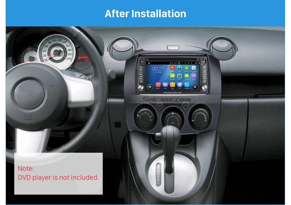 Seicane 2DIN Автомагнитола фасции for2007- Mazda 2 Dash dvd-плеер автоустановка отделка панель приборной панели Лицевая панель комплект