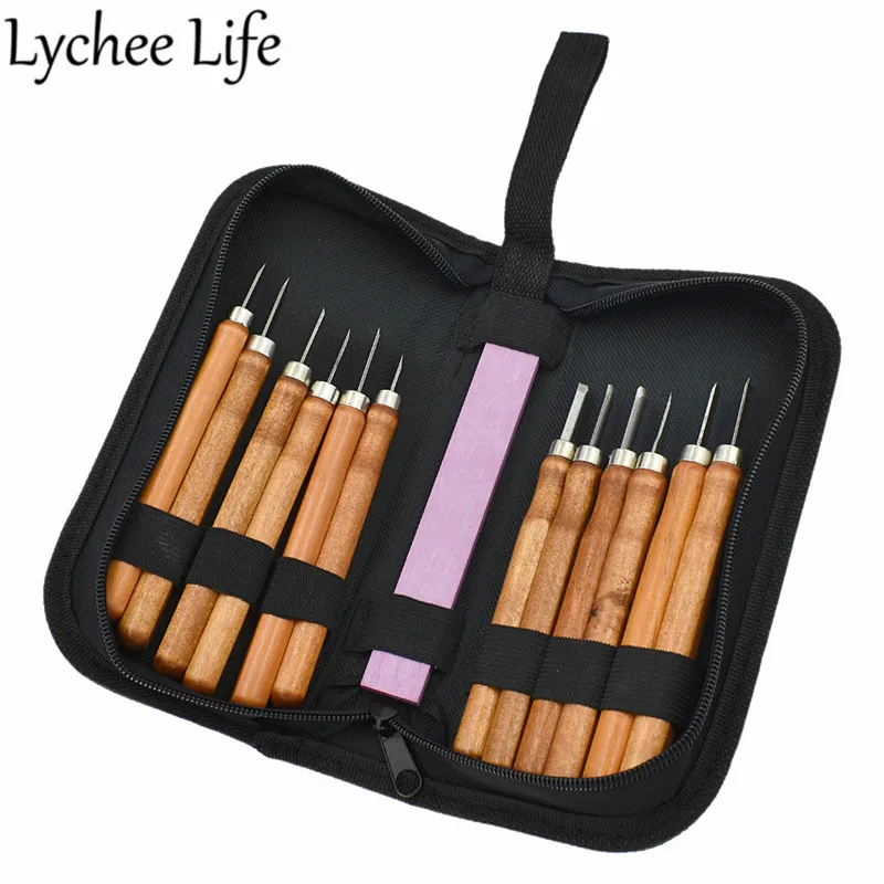 Lychee Life Набор канцелярских ножей полезные резиновые ножи для карвинга наборы DIY