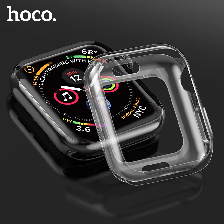 HOCO TPU оболочка для Apple Watch Series 4 мм 44 мм 40 мм мягкий прозрачный чехол ультра тонкий прозрачный защитный чехол Защита умные часы