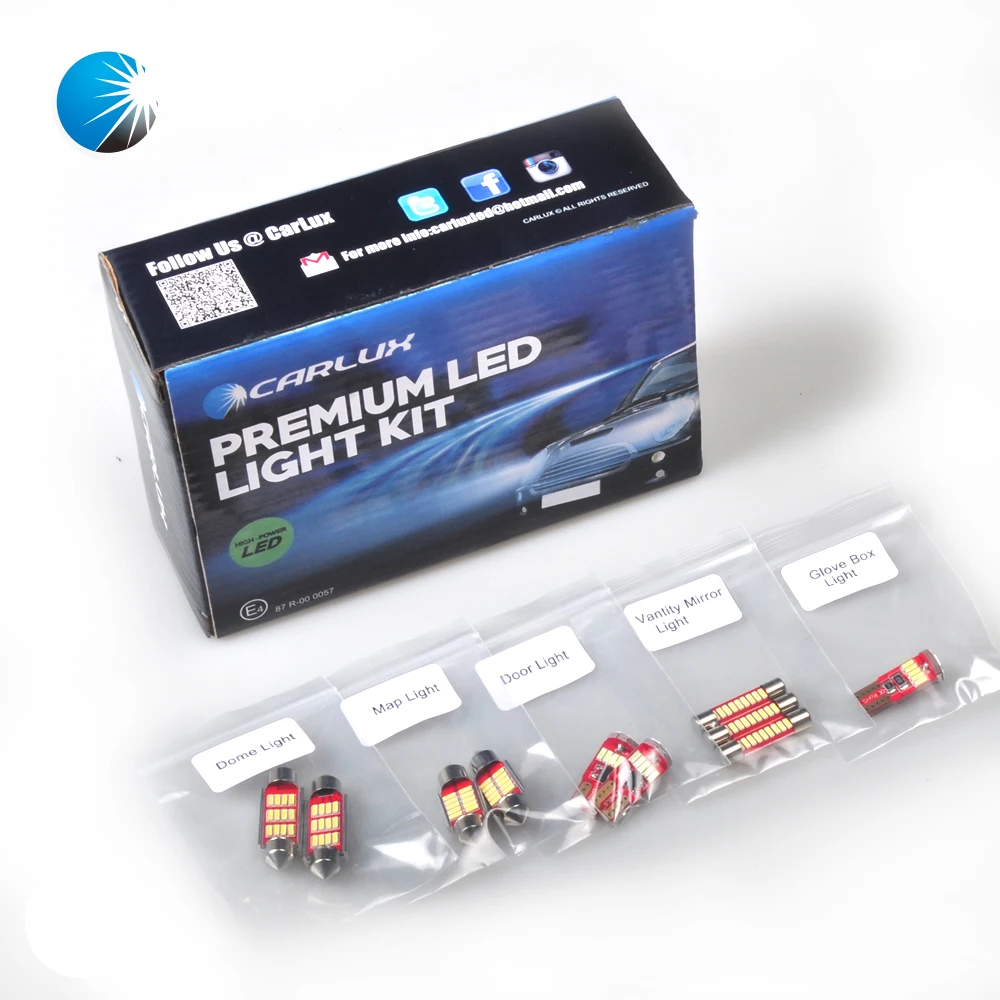 21pcs Error Free Xenon White Premium Led Interior Light Kit