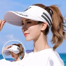 Женские летние шляпы козырек солнцезащитный крем большая крышка шляпы лицо дикий анти-УФ путешествия пляж девушки солнце бейсбольные кепки Регулируемый# a