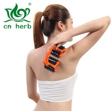 Manual massager four round massage stick body belly waist back acupuncture points leg massage lunar rover the new wooden ten six wheel lunar rover multi function body massager to belly leg thin abdominal fat reduction