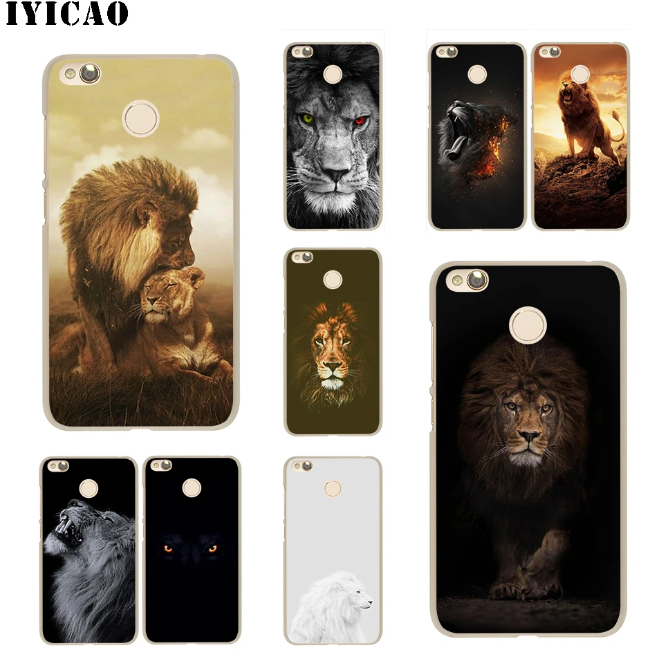 Жесткий чехол IYICAO Lion on для Redmi 8A 6A 4A S2 Note 7 3 4 4X 6 5 Pro 5A Prime Plus Go|Чехлы-накладки| |