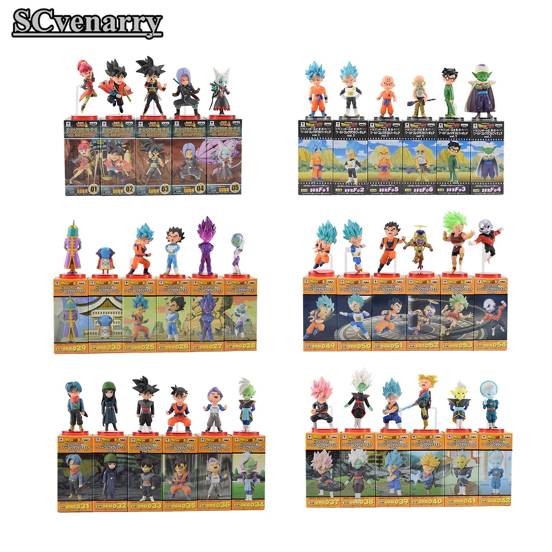 

Dragon Ball Super WCF Super Saiyan Frieza God Super Goku Vegeta Kale Frieza Son Gohan Jiren PVC Figures Toys 6pcs/set