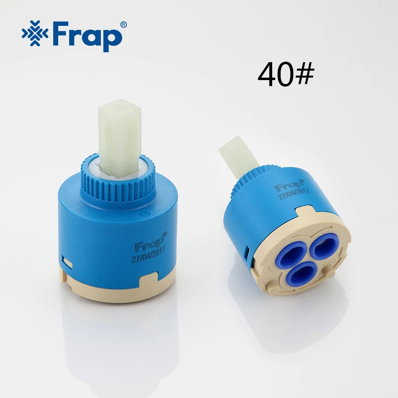 Frap 10pcs 40mm Ceramic Cartridge for Faucet Mixer Low Torque Spindle Free Rotation Flat Base