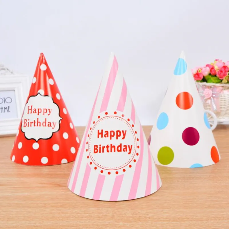 

Cartoon Birthday Hat Caps Paper Hats Kids Favor Gift Birthday Hat Party Christmas Halloween Navidad