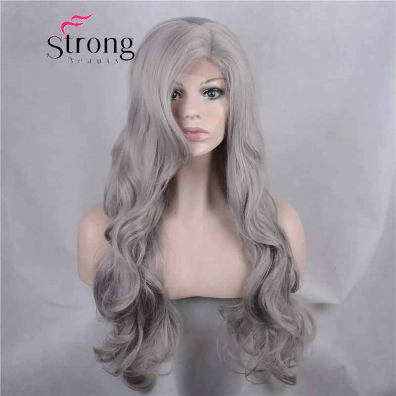 StrongBeauty длинные волнистые синтетические волосы на кружеве, парики для женщин, цвет на выбор - Цвет: MX40