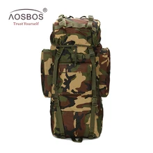 Aosbos Táctico Militar Al Aire Libre Mochila 65L de Gran Capacidad de Bolsa de Deporte Bolsa de Camuflaje A Prueba de agua que va de Excursión Con Molle Bolsa