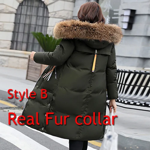 SELX-Women Real Raccoon Fur Parka Casual Long Hooded Coat Detachable Jackets SELX-Women Real Raccoon Fur Parka Casual Long Hooded Coat Detachable Jackets