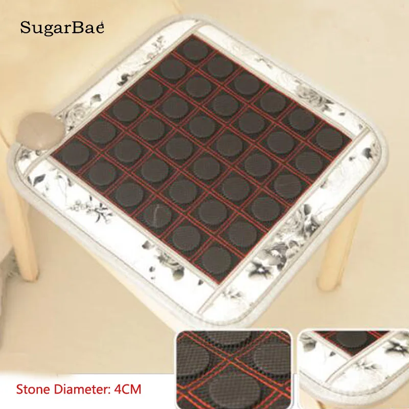 

Korea Health Seat Mattress Jade Tourmaline Germanium Electric Heating Pad Knee Pain Relief Thermal Stone Mat