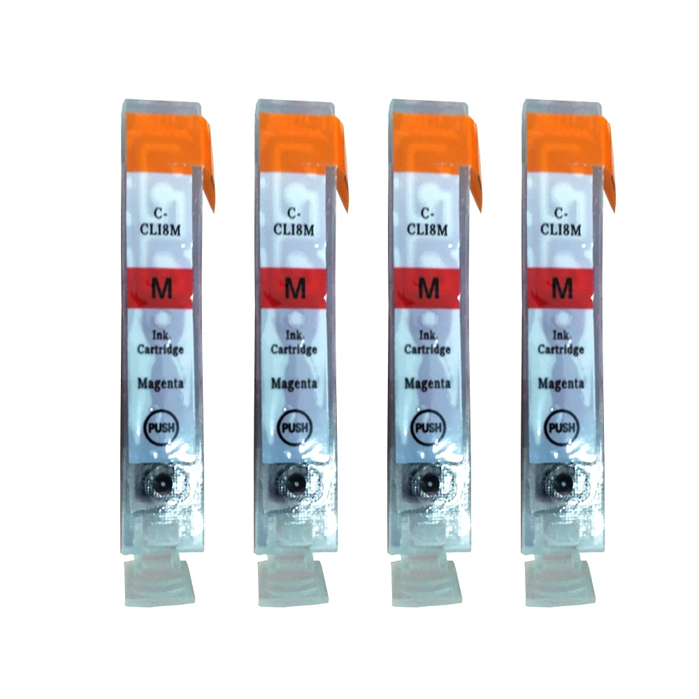 4PK CLI-8 пурпурный чернильный картридж для Canon iP4200 IP4300 iP4500 iP5100 iP5200 iP5200R iP5300 MP500 MP530 MP600