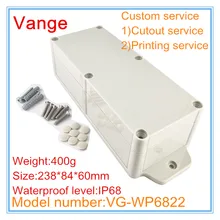 2 шт./лот изготовления пресс-форм коммутационная коробка 238*84*60 мм IP68 Водонепроницаемый ABS пластиковые корпусы для устройств "сделай сам" для модуль печатной платы шасси