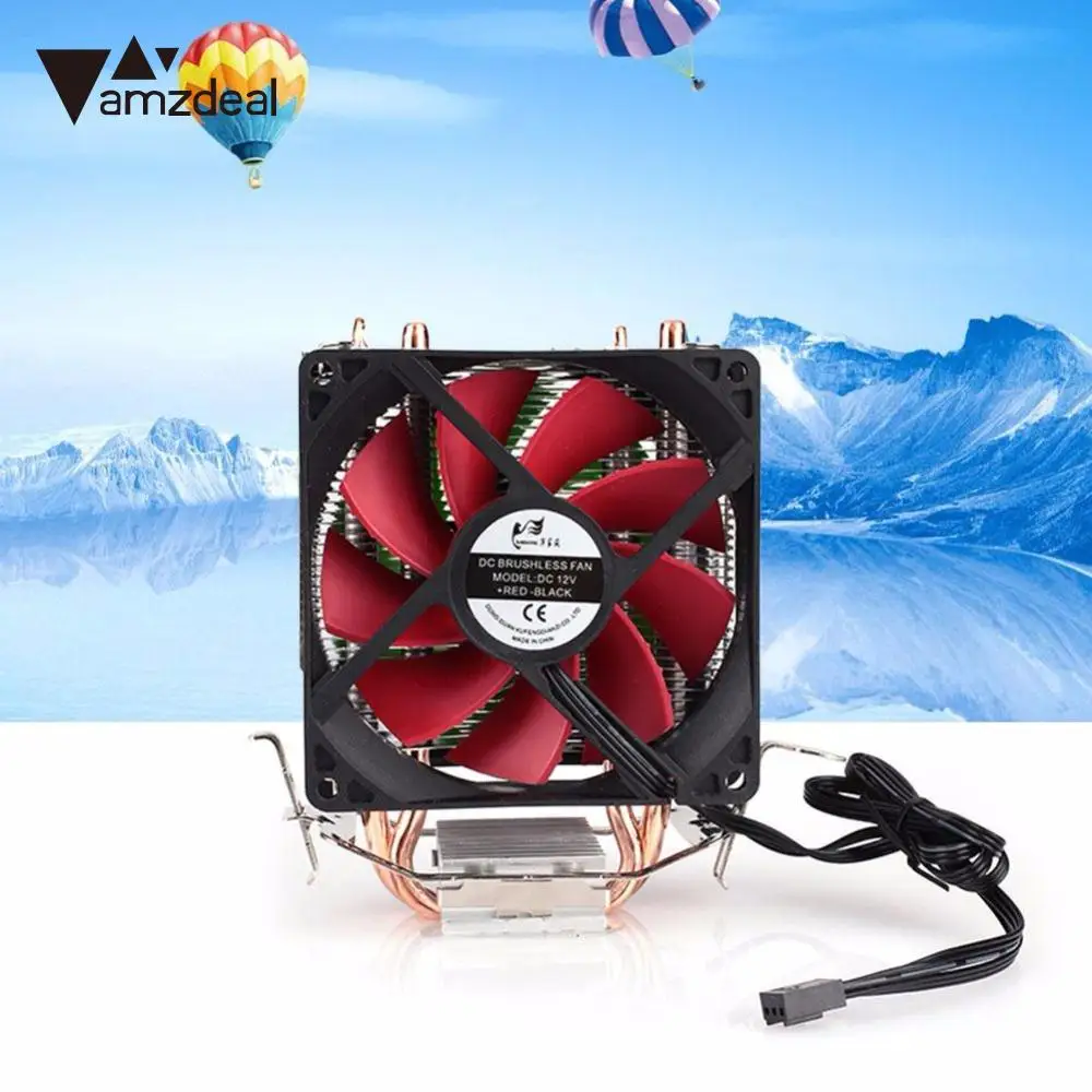 Buy amzdeal CPU Cooler Silent Fan Cooling Dual Fan