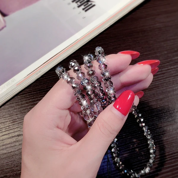 العالمي 44 سنتيمتر الهاتف حزام الأزياء حبال الحبل الكريستال اللؤلؤ شنقا المحمولة حزمة بطاقة حالة الهاتف المحمول حبل حبل ل فون
