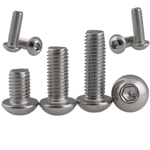 50pcs M2 M2.5 M3 M4 M5 M6 ISO7380 Hexagon Socket Button Head Screw Bolt Round Head Machine Screws 304 stainless steel A2-70 50pcs M2 M2.5 M3 M4 M5 M6 ISO7380 Hexagon Socket Button Head Screw Bolt Round Head Machine Screws 304 stainless steel A2-70