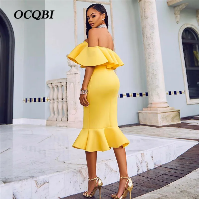 

Plus Size Women Summer Vintage Trumpet Sundress Elegant Party Midi Hot Sexy Fashion Bodycon Dresses