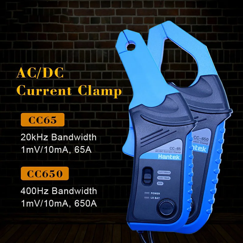 

CC-650 Multimeter AC/DC Clamp Current Electrical Meter Transducer With BNC Type Connector to Oscilloscope 20KHz/400Hz Bandwidth