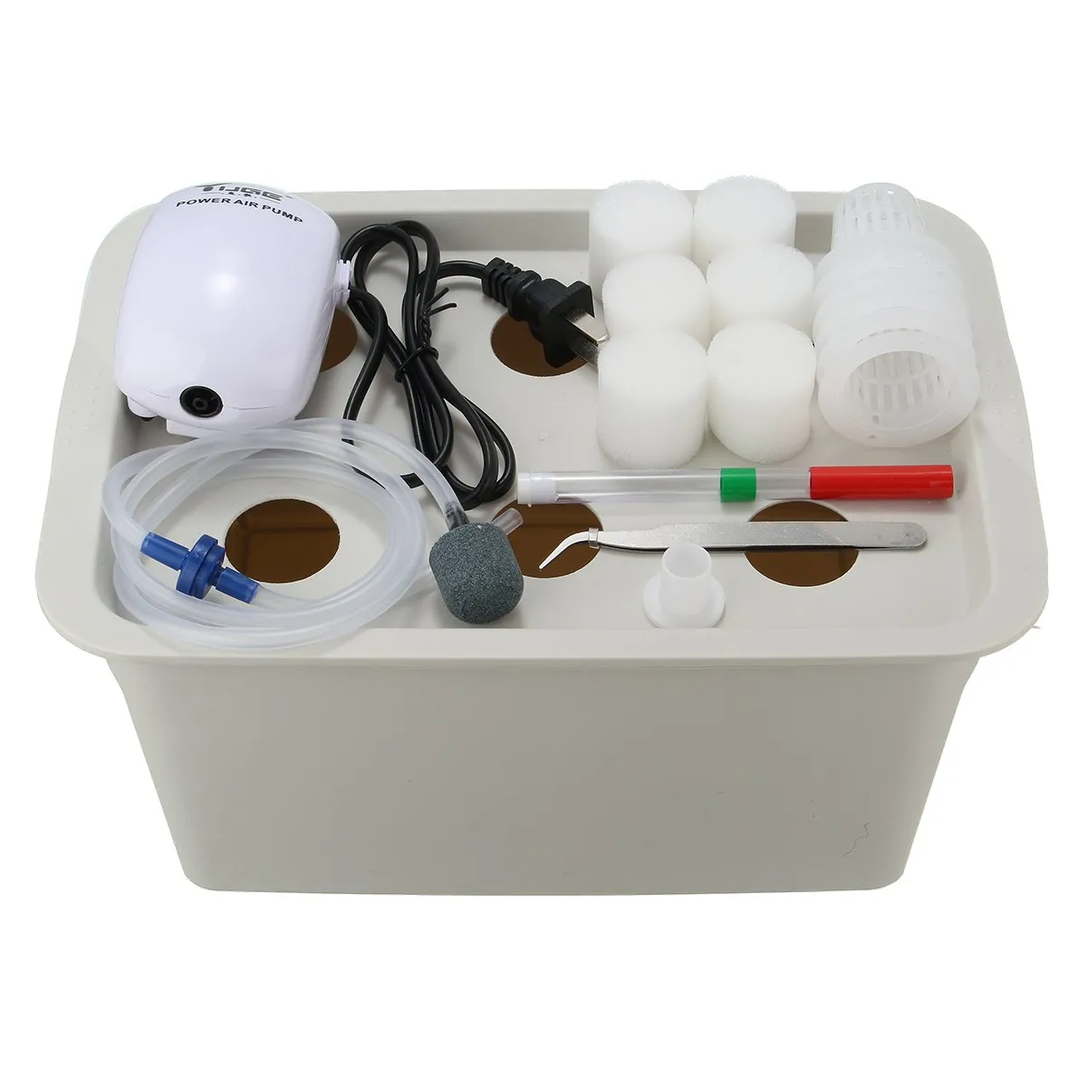 6 Holes Plant Site Hydroponic System Indoor Garden Cabinet Bubble Planters Nursery Pots 220V/110V US Plug 6 Holes Plant Site Hydroponic System Indoor Garden Cabinet Bubble Planters Nursery Pots 220V/110V US Plug