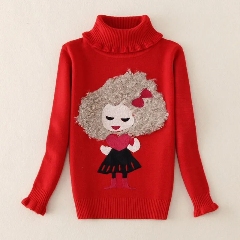 

A29 New Fashion Girl Winter Clothes Cotton Knitted Sweaters Thick Pullover Girl Sweater