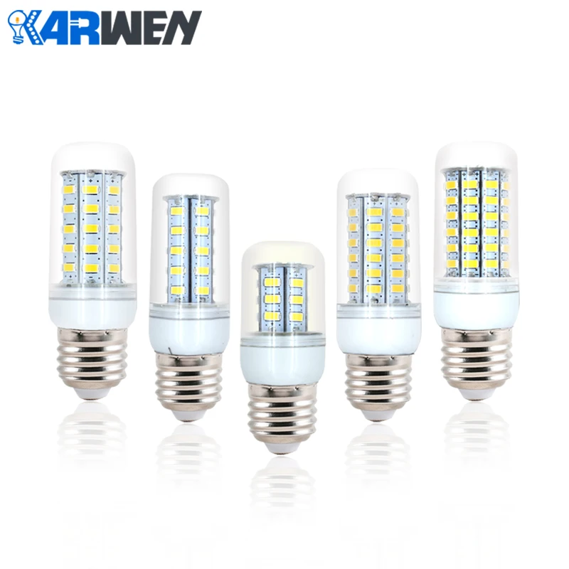 

KARWEN LED Lamp E27 220v 240v SMD5730 bombilla Led Corn Light Bulb 24 36 48 56 69Leds Chandelier Candle Lighting Pendant Light
