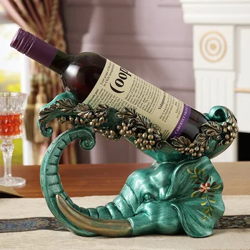 

European red elephant Wine frame Zhaocai ornaments crafts modern minimalist living room cabinet Decor