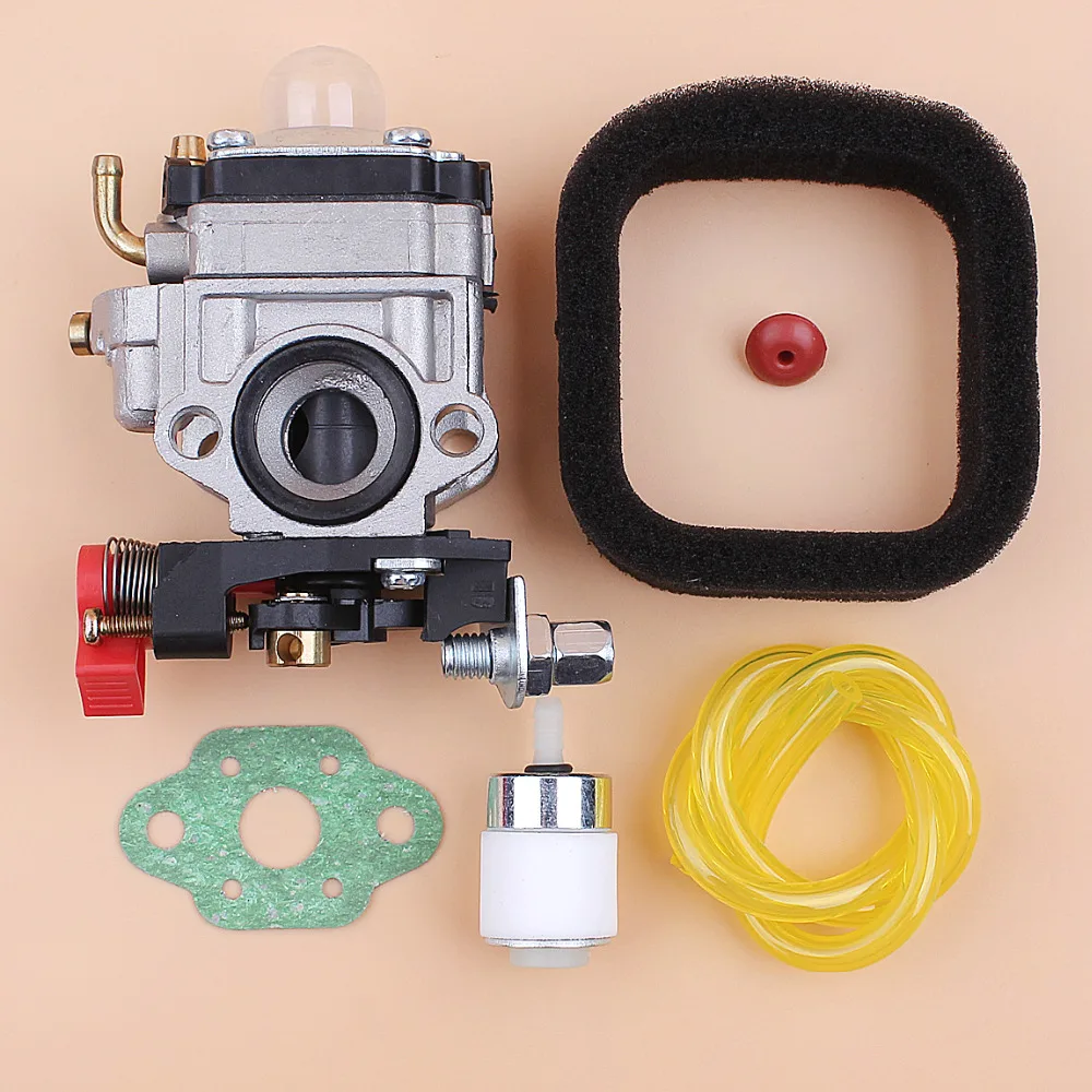 Carburetor Air Filter Fuel Hose Kit Fit Kawasaki TH23 TH26 TH34 Kaaz