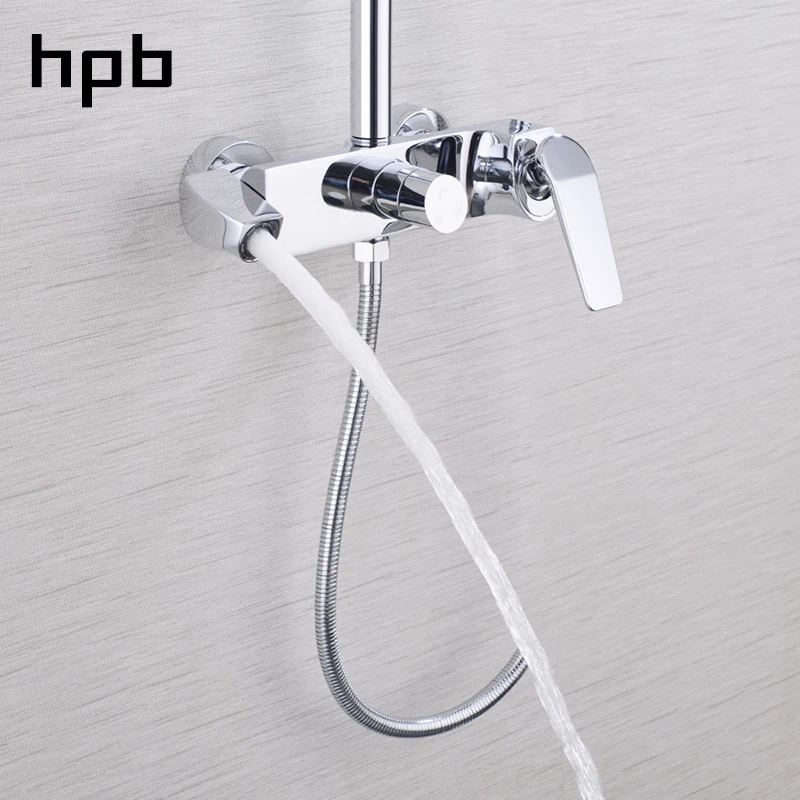 Блаватская 8/10 дюйма Осадки насадка для душа наборы смесителей Роскошные Латунь Дождь душ с handshower горячей и холодной хром полированная HP1109