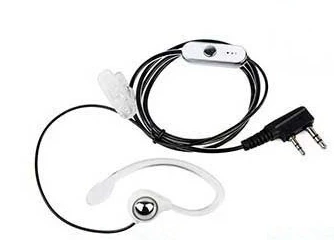 10 шт для переносного приемо-передатчика Bluetooth гарнитура типа «капли», позволяющие осуществлять действия со свободными руками, с микрофоном и кнопкой разговора высококачественный прозрачный шнур для радио Baofeng CB UV-5R УФ B5 GT-3TP - Цвет: 10 Black