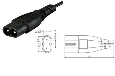 IEC 320 2-контактный C7 женский C8 мужской фигуры 8 Мощность адаптер кабель-удлинитель 1,8 м длина IEC320 C8 розетка для подключения к C7 сосуд Мощность шнур