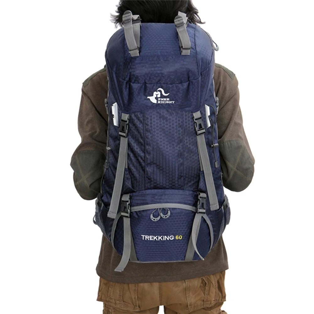 

Free Knight 60L Fishing Bag Hiking Backpack Mountaineering Camping Trekking Travel Bag Large for Outdoor with Rain Cover